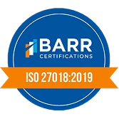 BARR-Zertifizierungen ISO 27018:2019 Abzeichen