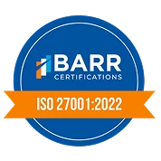BARR-Zertifizierungen ISO 27001:2022-Abzeichen